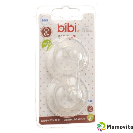 Bibi L wide-mouth suction BasicCare NatSil SV-A + B 2 pcs buy online