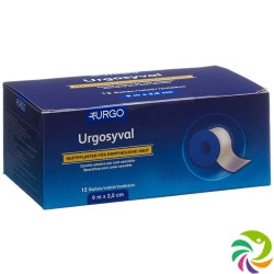 Urgosyval Rollenpflast 9mx2.50cm Empf Haut 12 Stück