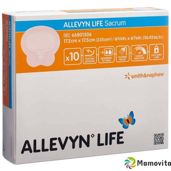 Allevyn Sacrum Life silicone foam dressing 17.2x17.5cm 10 pcs buy online