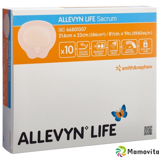 Allevyn Sacrum Life silicone foam dressing 21.6x23cm 10 pcs buy online