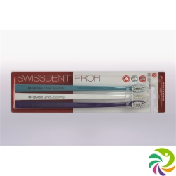 Swissdent Whitening Toothbrush Trio turquoise white blue soft