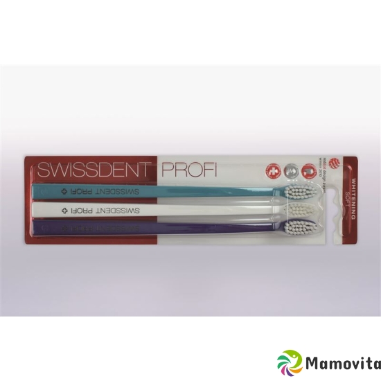 Swissdent Whitening Toothbrush Trio turquoise white blue soft buy online