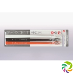 Swissdent Gentle toothbrush Trio white black orange extra soft