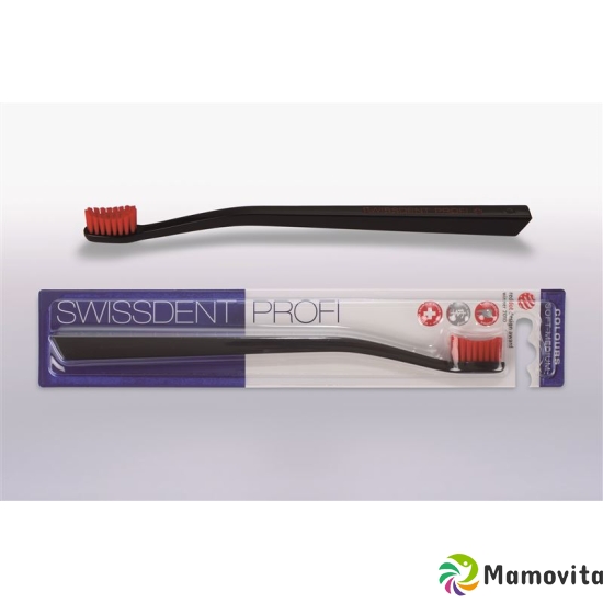 Swissdent Colors toothbrush black / red soft-medium buy online