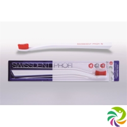 Swissdent Colors white toothbrush / red soft-medium