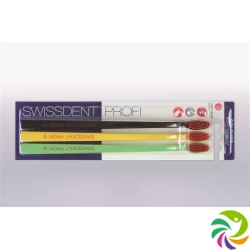 Swissdent Colors Toothbrush Trio black yellow green soft-medium