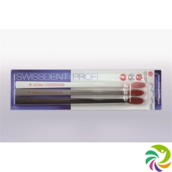 Swissdent Colors Toothbrush Trio white gray black soft-medium