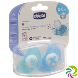 Chicco Physiological Silicone Soother mini BLUE 0-6m CASE IT / DE / FR 2 pcs