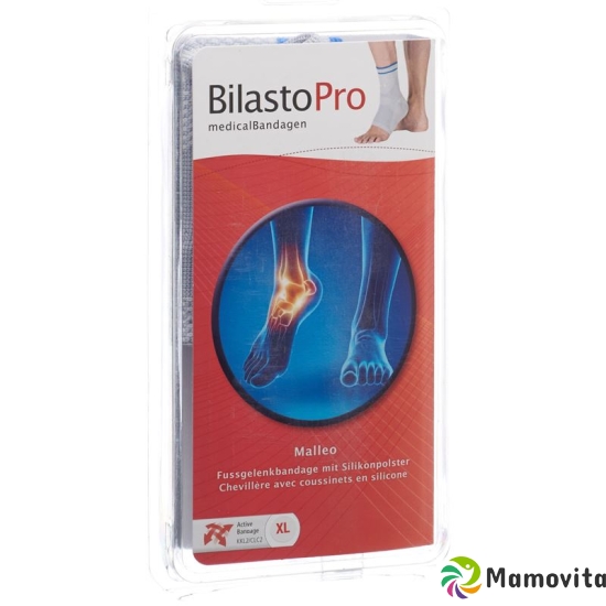 Bilasto Pro Malleo ankle bandage XL gray with silicone pads buy online