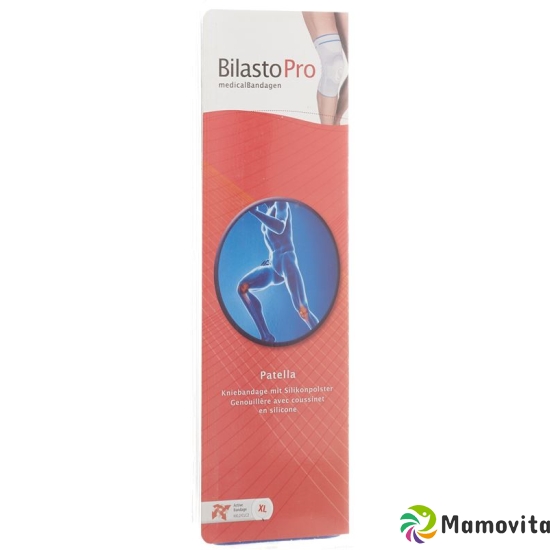 Bilasto Pro patella knee bandage L gray with silicone pad 1 spiral spring laterally buy online