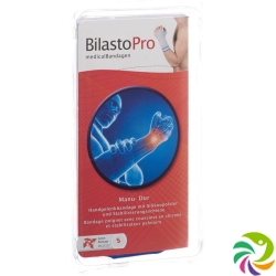 Bilasto Pro Manu major Handgelenkbandage S left gray with rail silicon pads Velcro