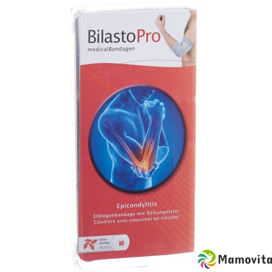 Bilasto Pro epicondylitis elbow brace M gray with silicone pads buy online