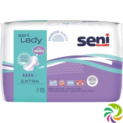 Seni Lady Extra incontinence pads with adhesive strips breathable purple 15 pcs