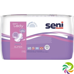 Seni Lady Super incontinence pads with adhesive strips breathable purple 15 pcs