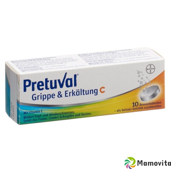 Pretuval flu and cold Brausetabl C 10 pcs buy online