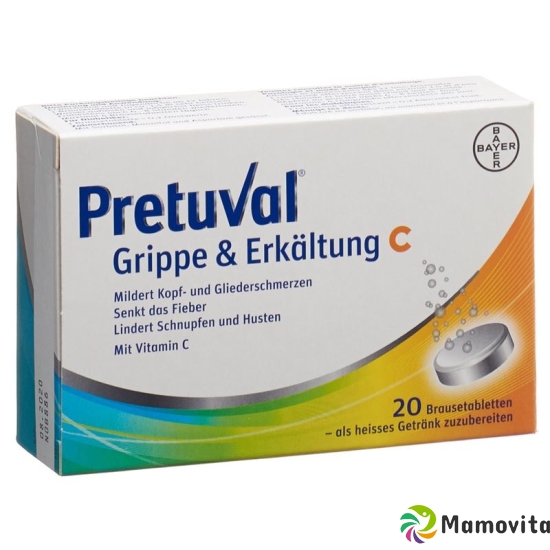 Pretuval flu and cold Brausetabl C 20 pcs buy online