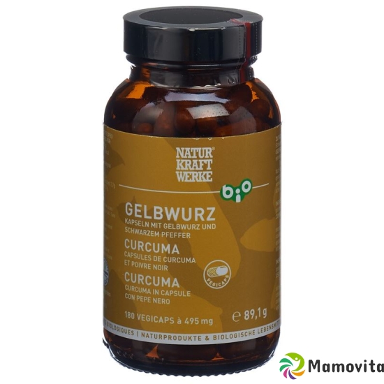 Naturkraftwerke Gelbwurz Pulver Kapseln Bio/kba 180 Stück buy online