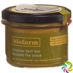 Biofarm Senf Fein Knospe Ch Glas 200g