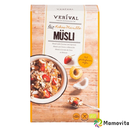 Verival Organic coconut apricot muesli 325 g buy online