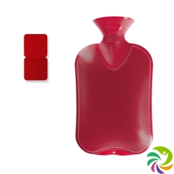 Fashy hot water bottle 2L double fin cranberry