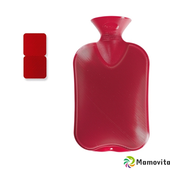 Fashy hot water bottle 2L double fin cranberry buy online