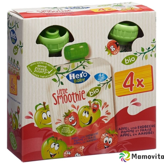 Hero Baby Organic Smoothie Apple Strawberry 4 x 90 g buy online