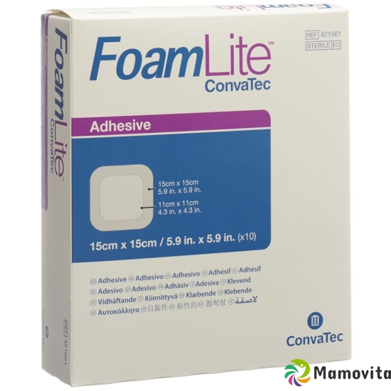 Foam Lite Convatec silicone foam dressing 15x15cm 10 pcs buy online