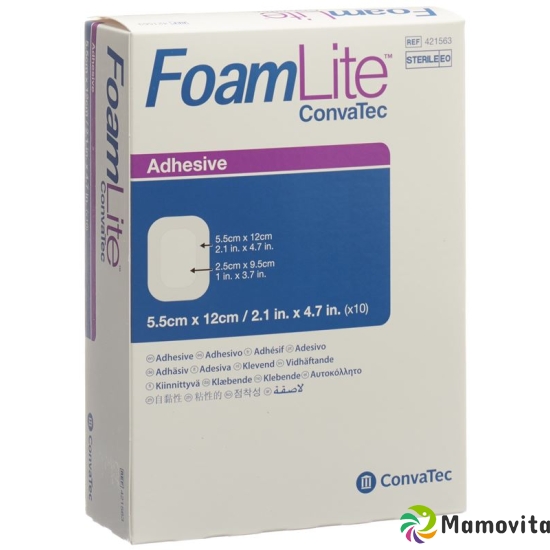 Foam Lite Convatec silicone foam dressing 5.5x12cm 10 pcs buy online