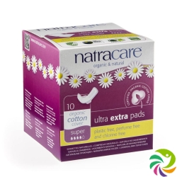 Natracare Sanitary Napkins Wing Ultra Extra Super 10 pieces