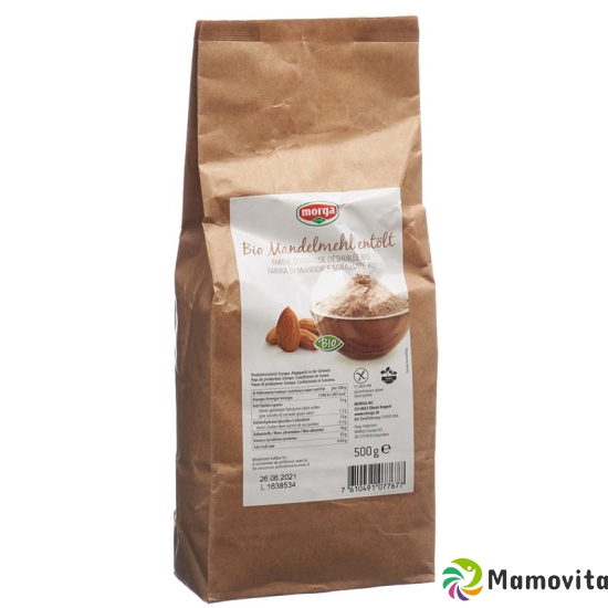 Morga Mandelmehl Entölt Glutenfrei Bio 500g buy online