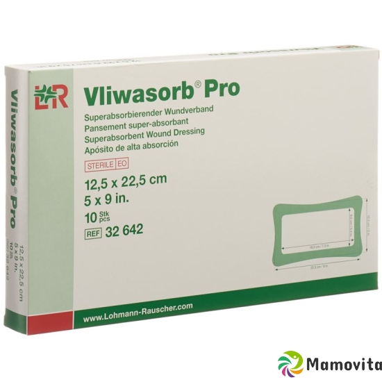 Vliwasorb Pro Wundverband 12.5x22.5cm 10 Stück buy online