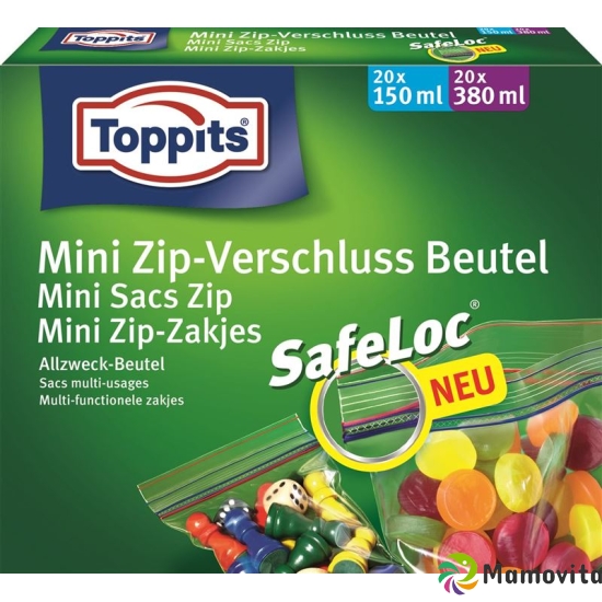 Toppits Mini Zip Verschlussbeutel 40 Stück buy online