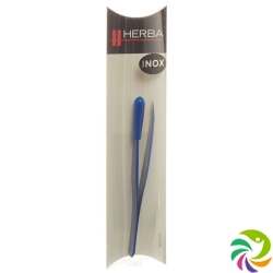 Herba tweezers inclined inox blue