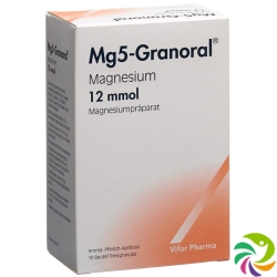 Mg5-granoral Granulat 12 Mmol Pfirs-Aprik Beutel 10 Stück