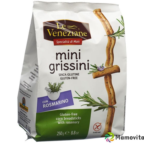 Le Veneziane Mini Grissini Rosmarin Glutenfrei 250g buy online