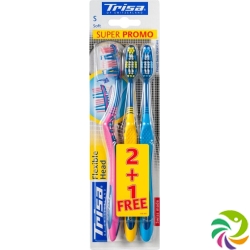 Trisa Flexible Head Zahnbürste Trio Soft 3 Stück