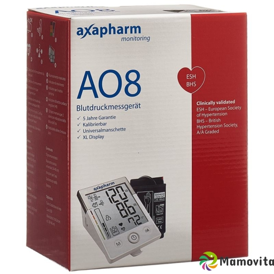 Axapharm Ao8 upper arm blood pressure monitor buy online