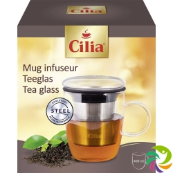 Cilia tea glass with filter insert