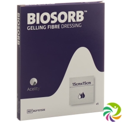 Biosorb Gelling Fibre Gelfa Wundauflagen 15x15cm 5 Stück