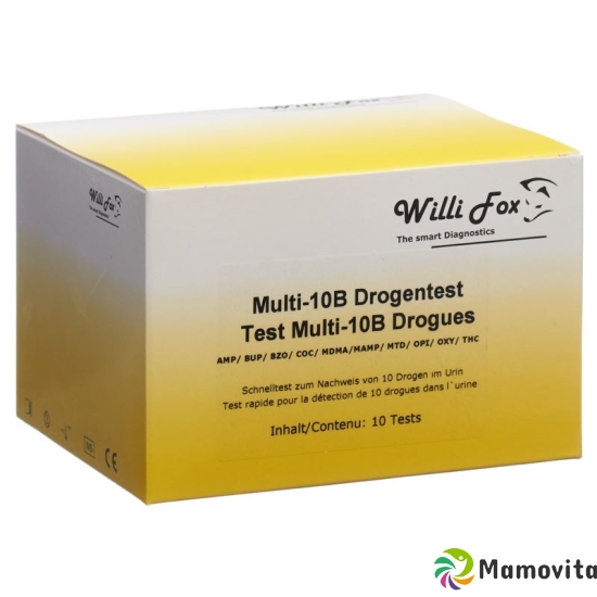 Willi Fox drugs test multi drugs 10B urine 10 pcs buy online