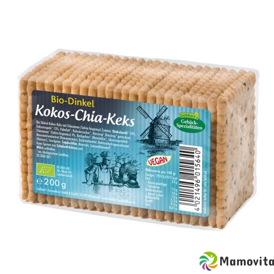 Liebharts Dinkel Kokos Chia-Keks Bio 200g buy online