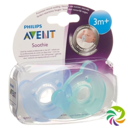 Avent Philips Soothie Nuggi Blau/grün 3-6m 2 Stück