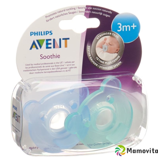 Avent Philips Soothie Nuggi Blau/grün 3-6m 2 Stück buy online