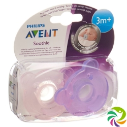 Avent Philips Soothie Nuggi Pink/viole 3-6m 2 Stück