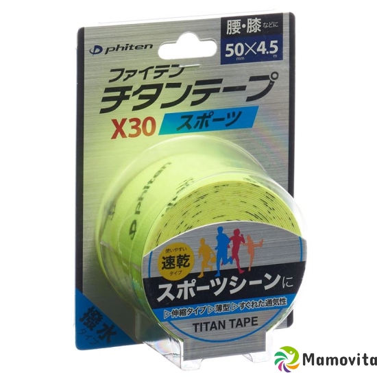 Phiten Aquatitan Tape X30 Sport 5cmx4.5m Elas Yellow buy online