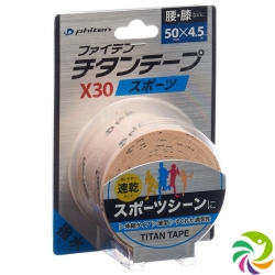 Phiten Aquatitan Tape X30 Sport 5cmx4.5m Elas Beige