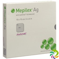 Mepilex Ag Schaumverband Safetac 15x15cm Sil 5 Stück