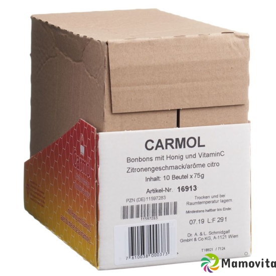 Carmol Lutschbonbons Zitrone Beutel 75g buy online