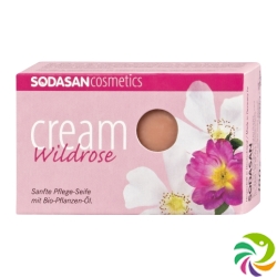 Sodasan Pflegeseife Cream Wild Rose Bio 100g