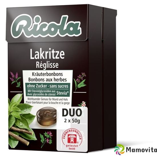 Ricola Lakritze Bonbons mit Stevia Duo 2x 50g buy online